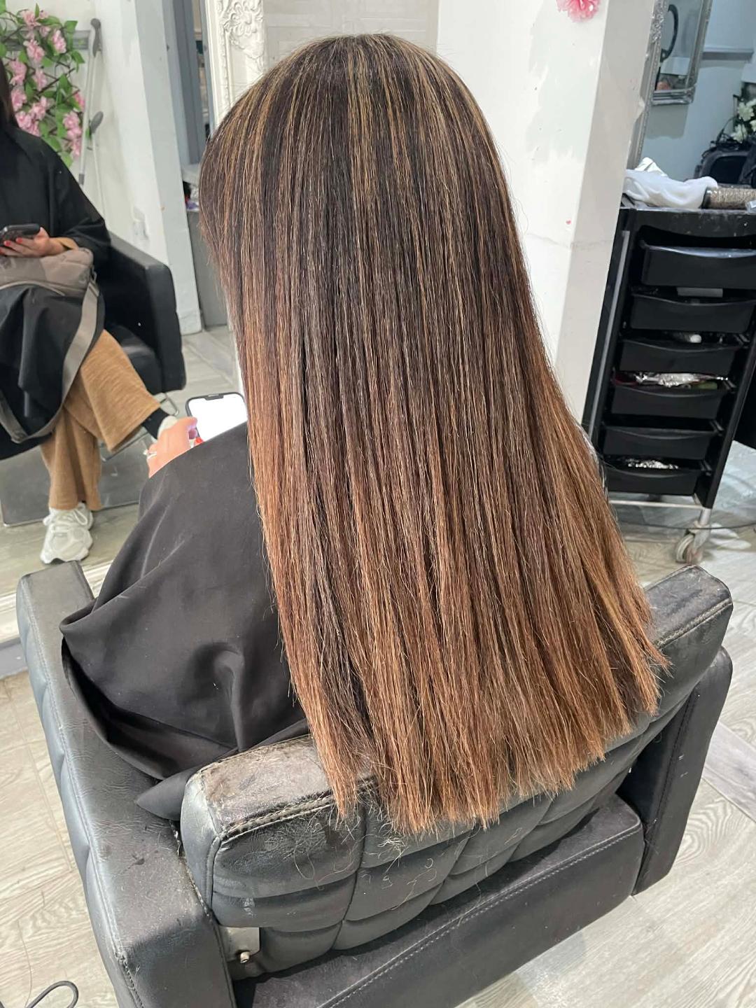 After hair styling at FenneeKay Hair & Beauty