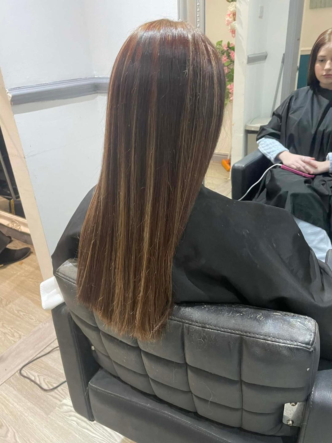 After hair styling at FenneeKay Hair & Beauty