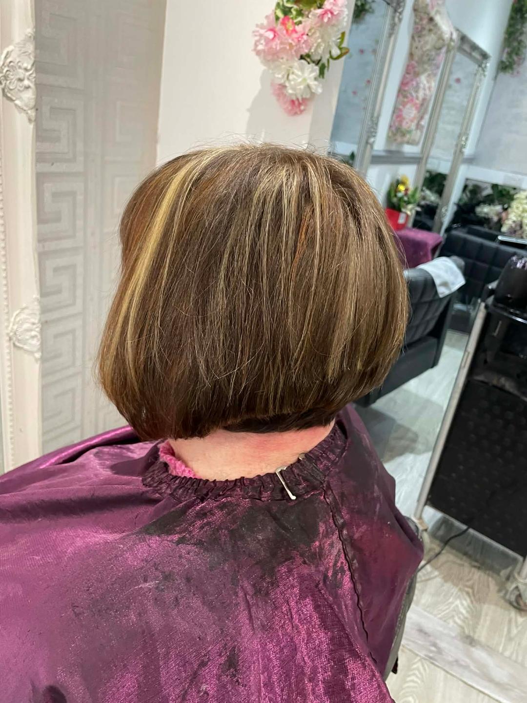 After hair styling at FenneeKay Hair & Beauty