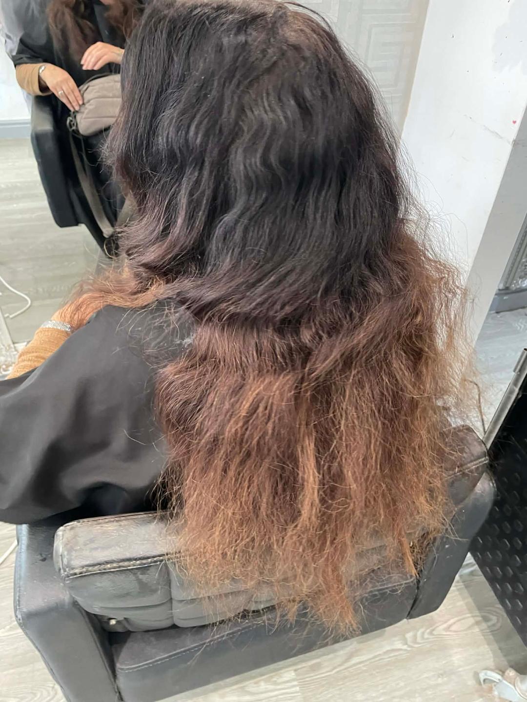 Before hair styling at FenneeKay Hair & Beauty