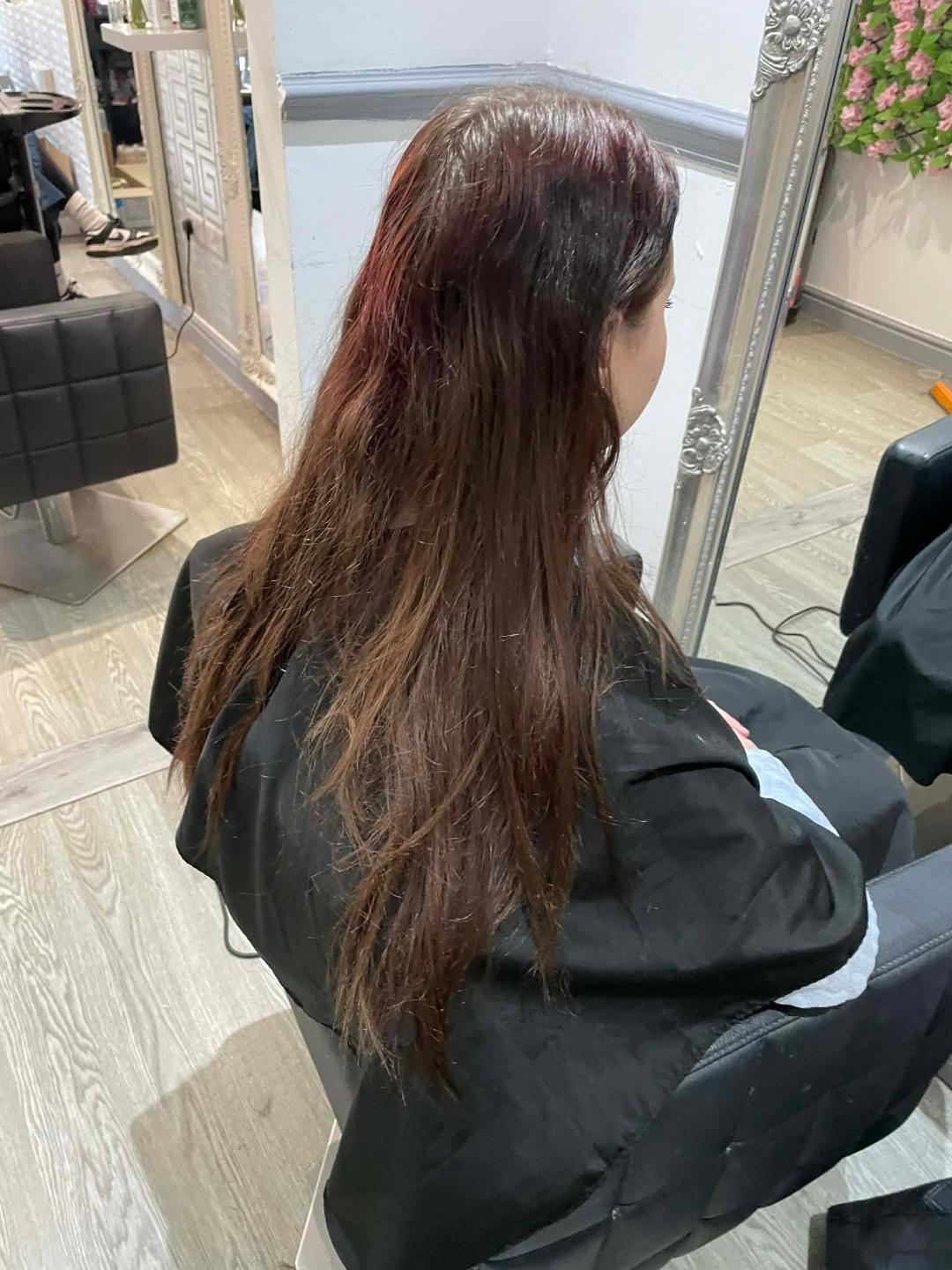 Before hair styling at FenneeKay Hair & Beauty