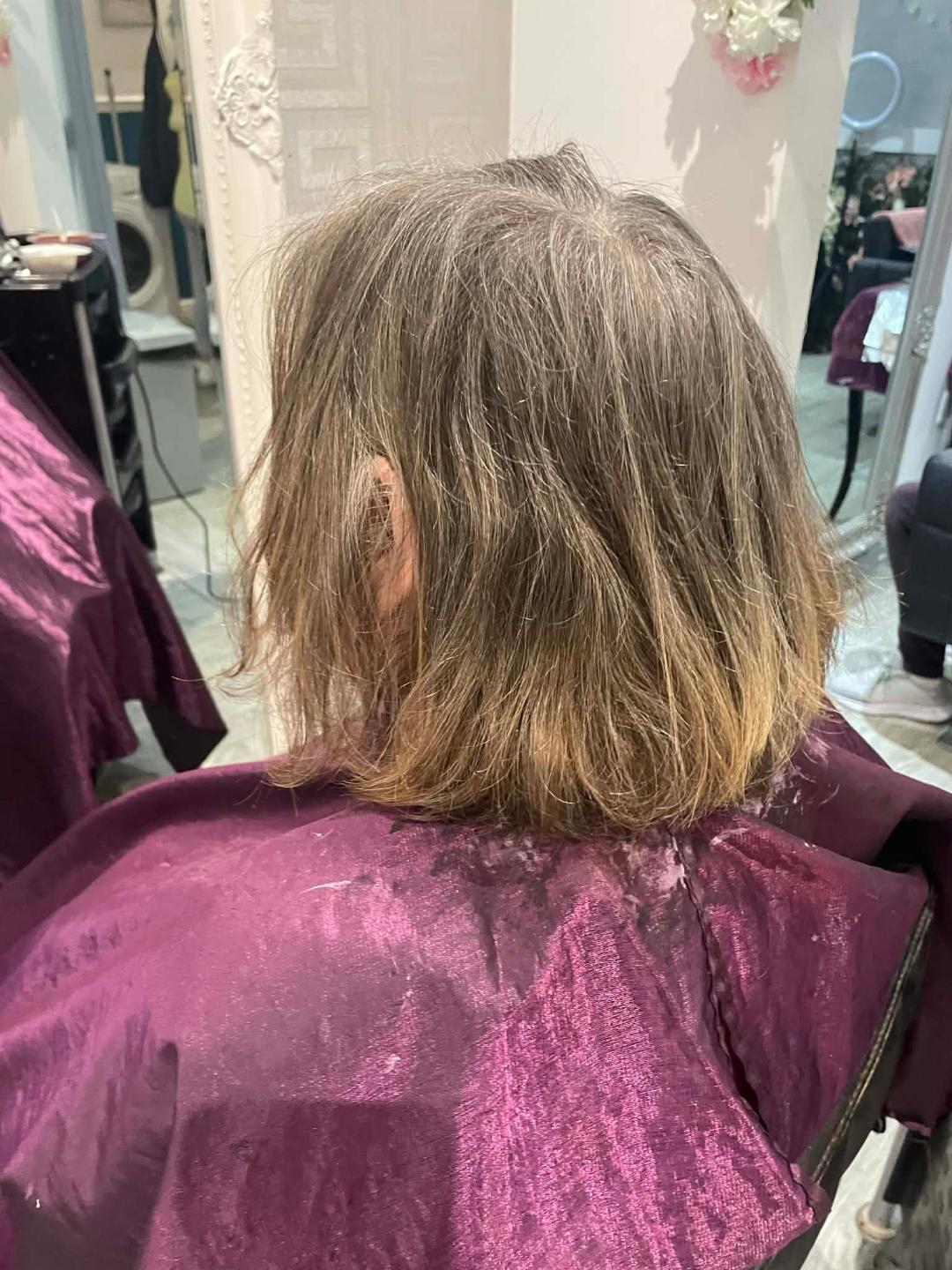 Before hair styling at FenneeKay Hair & Beauty