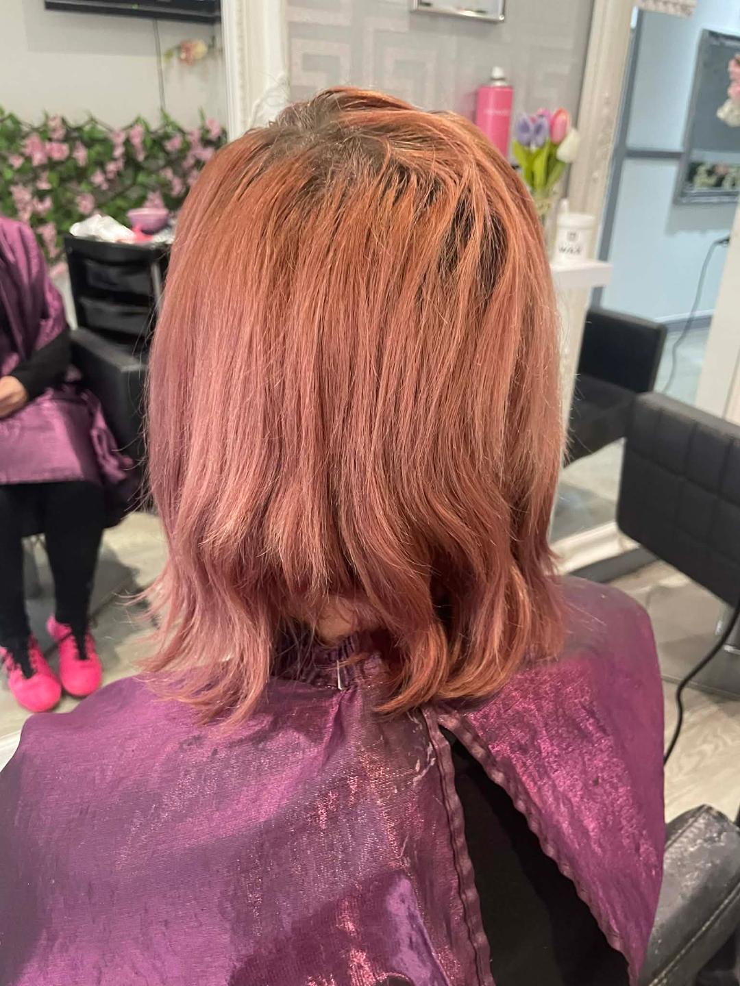 Before hair styling at FenneeKay Hair & Beauty